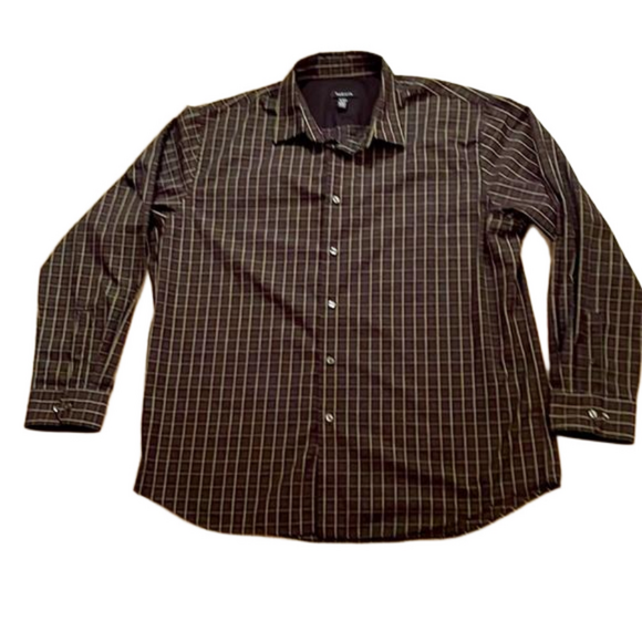 Van Heusen black checked shirt for men Size XL - Picture 1 of 6